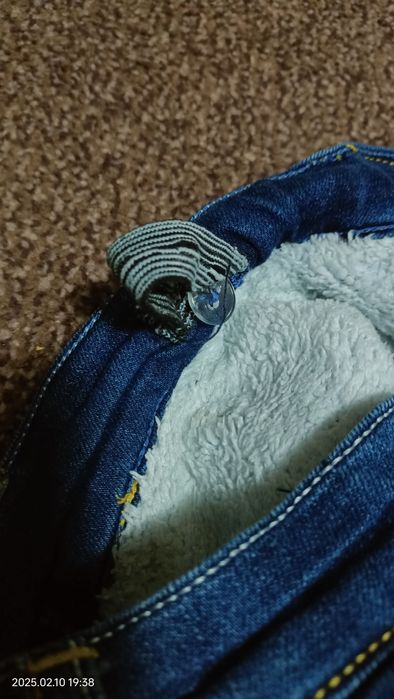 Утеплені джинси з хутром на резинці  дитячі зимові 7-9 років