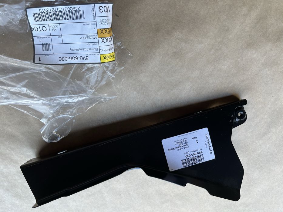 Nosek blacha naprawcza reperaturka wzmocnienie Audi S3 A3 8V