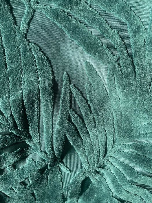 2x zasłony liście wzór roślinny Designerskie 133x 260 Przelotki UNIKAT