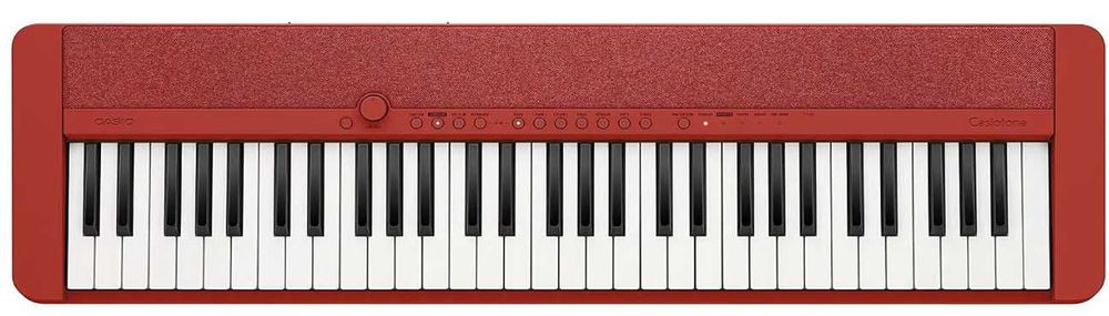 NOVIO: Teclado Casio CASIOTONE Piano digital, Vermelho (CT-S1RDC5) + Audibax - Suporte Piano Onyx 130