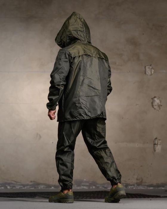 Дождевик тактический армейский Олива ,Raincoat suit olive.Дощовик костюм для військових.