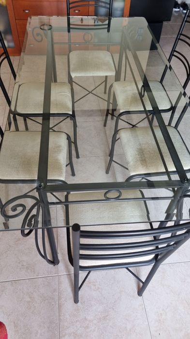 Mesa jantar + 6 cadeiras