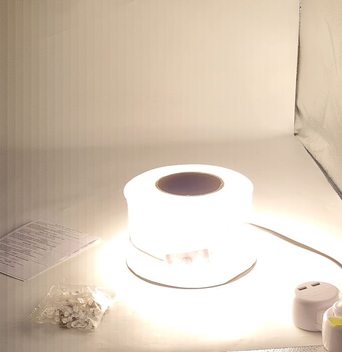 Taśma LED 30m zimna Biel 230V elastyczna włącznik