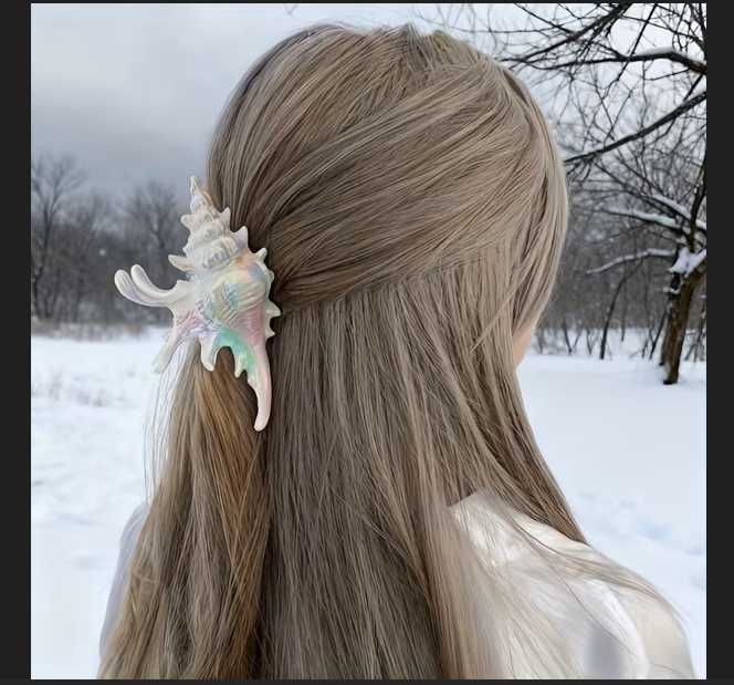 Заколка крабик ракушка новая