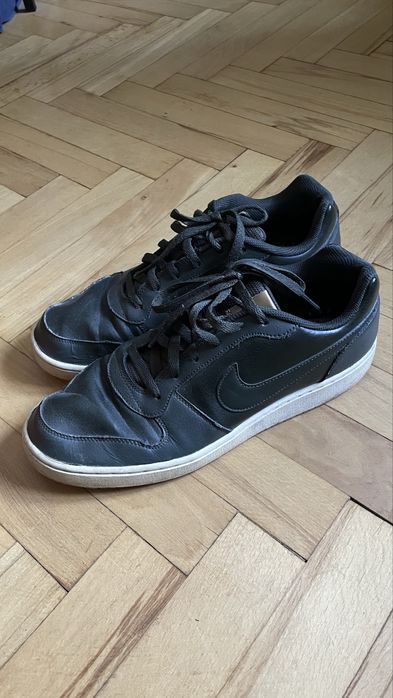 Buty Skórzane Męskie Nike Ebernon Low Czarne Sneakersy Casual Rozmiar 46