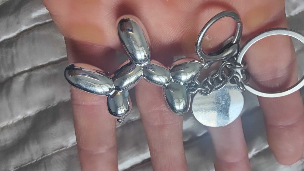 Новый Подарочный Брелок "Bubble Dog" Серебристый