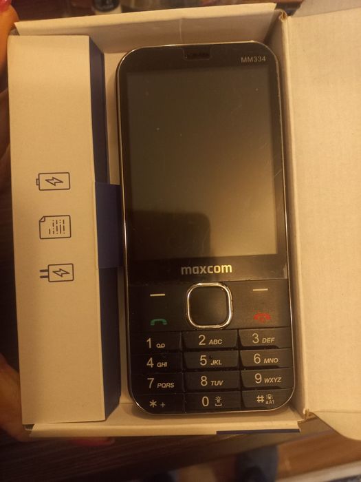 Telefon dla seniora, Maxcom MM334, jak nowy
