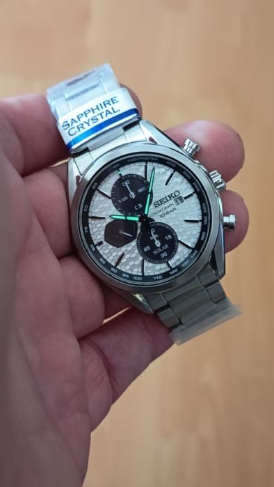 *NOVO* SEIKO SSC769P1 Macchina Sportiva "PANDA" Solar 41.4mm