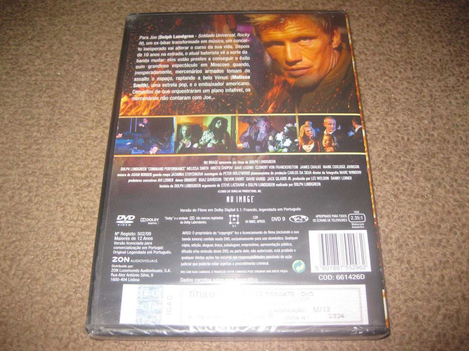 DVD "Comando de Resgate" com Dolph Lundgren/Selado!