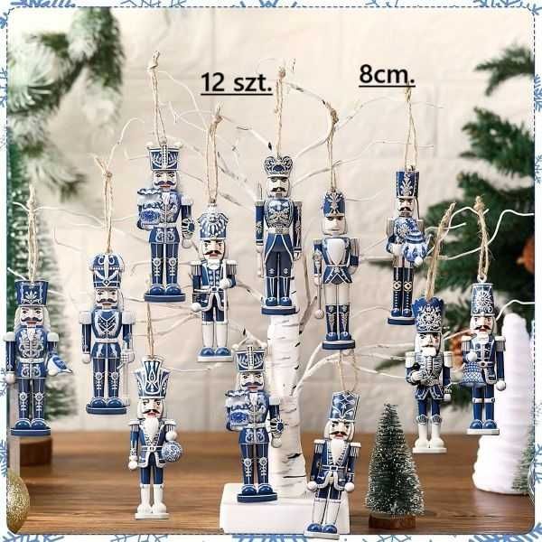 Malunki na drewnie zawieszki ozdoby, dekoracje. . 12 szt komplet.