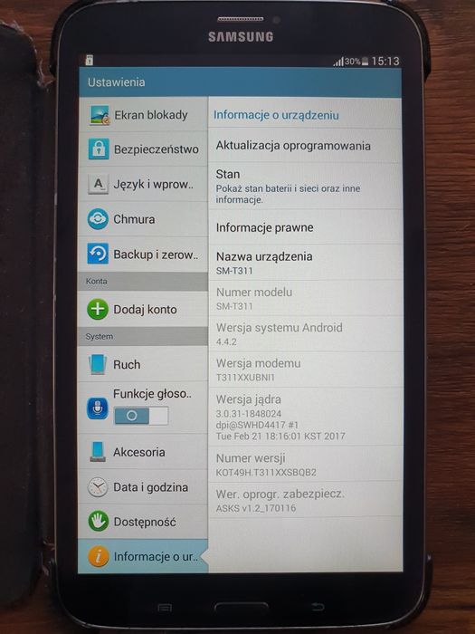 Tablet Samsung Galaxy Tab 3 SM-T311 wraz z etui - nie włącza sie