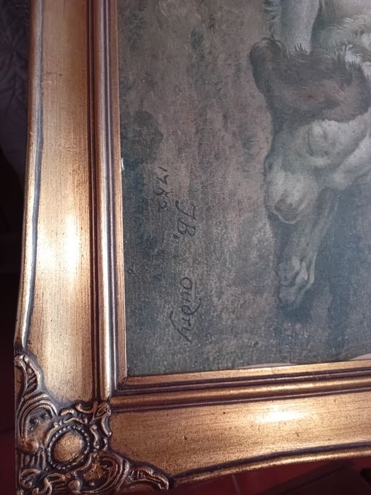 Quadro Estampa Cães e Lebre Jean Baptiste Oudry