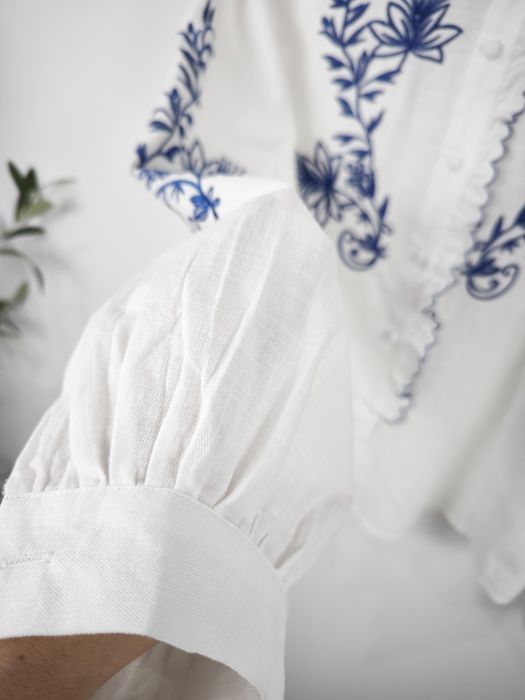 Bluza nowa biała z haftem folk stujka bawełna cotton M 38