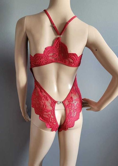 Bordowe koronkowe body r. L / 40 / 12