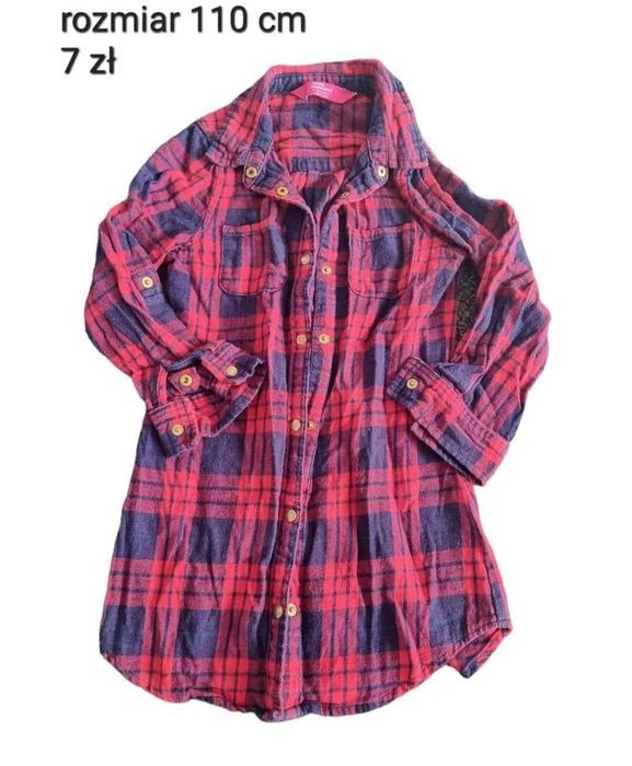 Długa koszula w kratkę rozmiar 110 cm Young