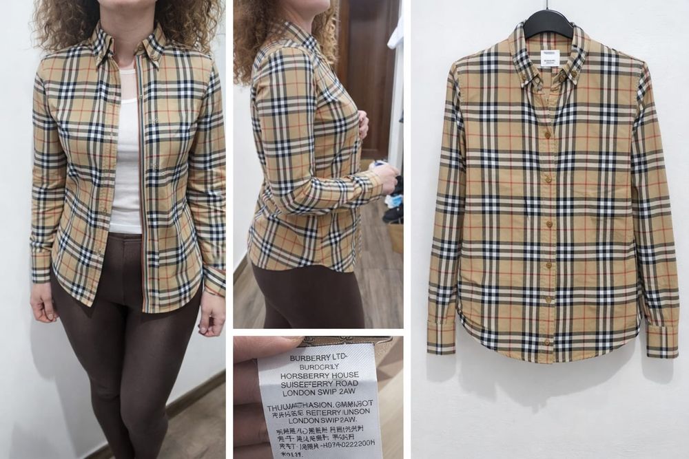 Oryginalna koszula Burberry London damska L Nova Check