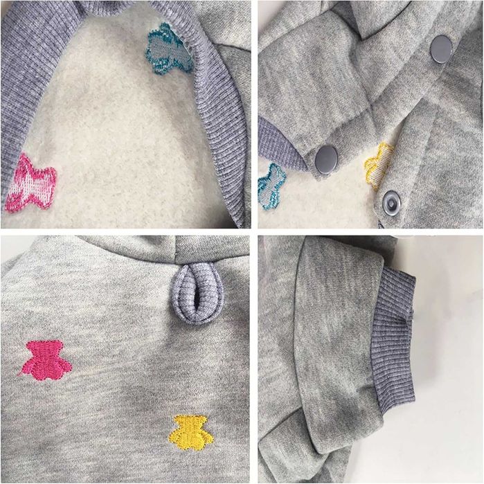 LeerKing Sweter Fleece z Kapturem dla Psów i Kotów, XL