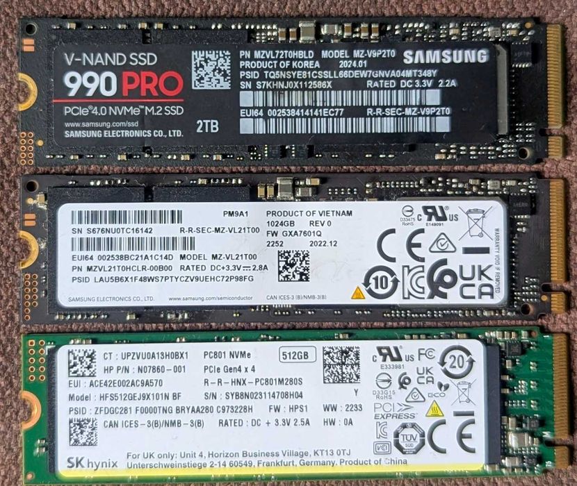 SSD М2 Nvme-Sata3  256/512/1TB