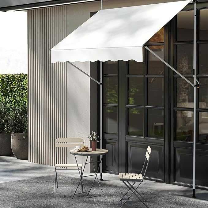 Markiza balkonowa 200x180 Regulowany z korbą ręcznie zwijana Costway