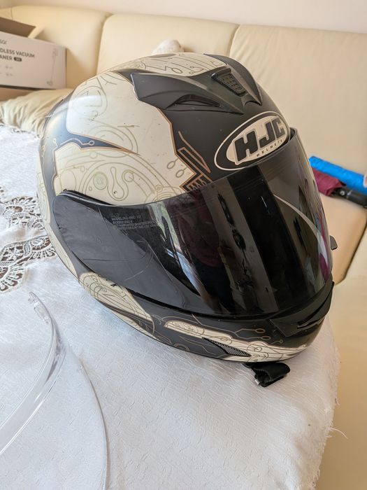 Kask hjc IS-17  ciemny i przezroczysty wizjer