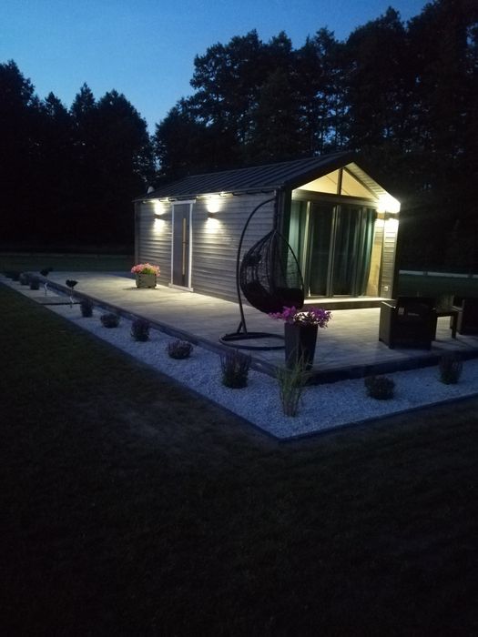 Domek letniskowy nad Jeziorem Białym.Plac zabaw.