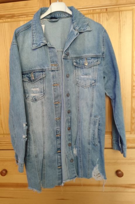 Katana jeansowa damska długa L