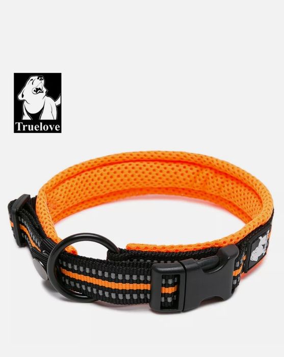 Ошійник, нашейник Truelove нейлоновий світловідбиваючий. Розмір 35-40