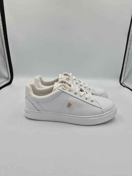 Sneakersy damskie niskie białe Tommy  Hilfiger 39 skóra naturalna