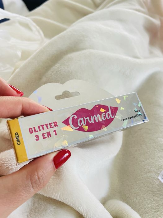 Gloss Carmed Hidrantante Glitter 3 em 1