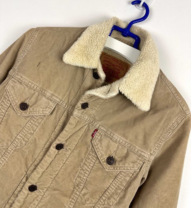 Kurtka jeansowa LEVIS STRAUSS sherpa beżowa baranek r. S