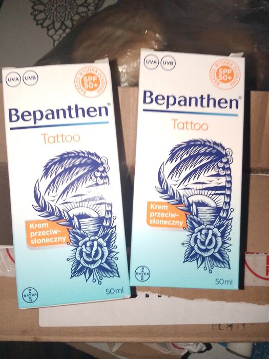 2 z bepanthen tattoo spf50+ krem przeciwsłoneczny do tatuaży 50 ml