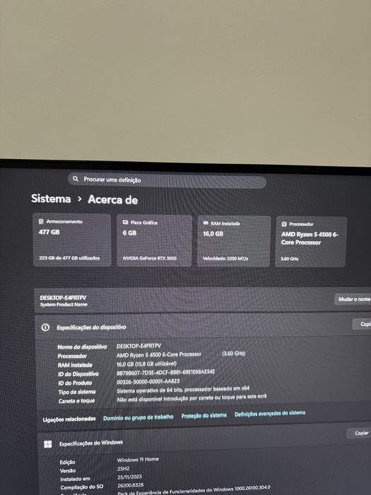 RTX 3050 6gb + ryzen 5 4500