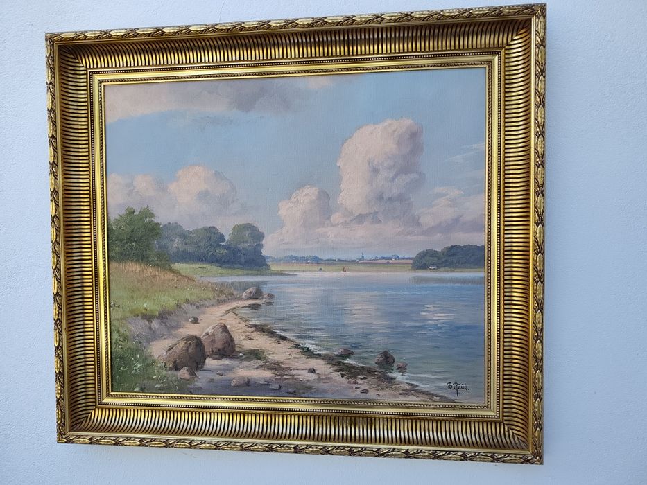 Stary obraz na płótnie BORGE RUUD NIELSEN (1925 -1998)