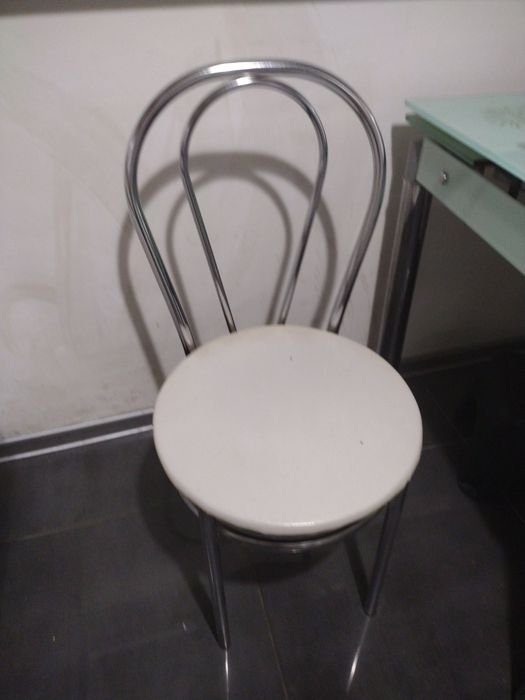 Stół szklany składany 2 krzesła