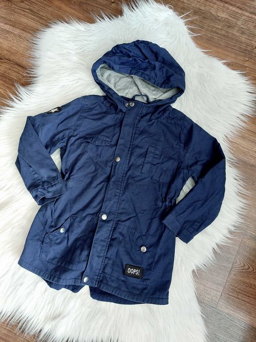 kurtka wiosenna płaszczyk chłopięcy 116 granatowy lekki fox bunny