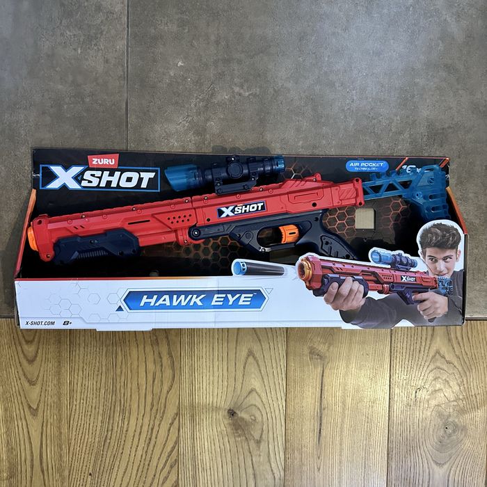 Скорострільний бластер zuru x-shot red excel hawk eye та 16 патронів
