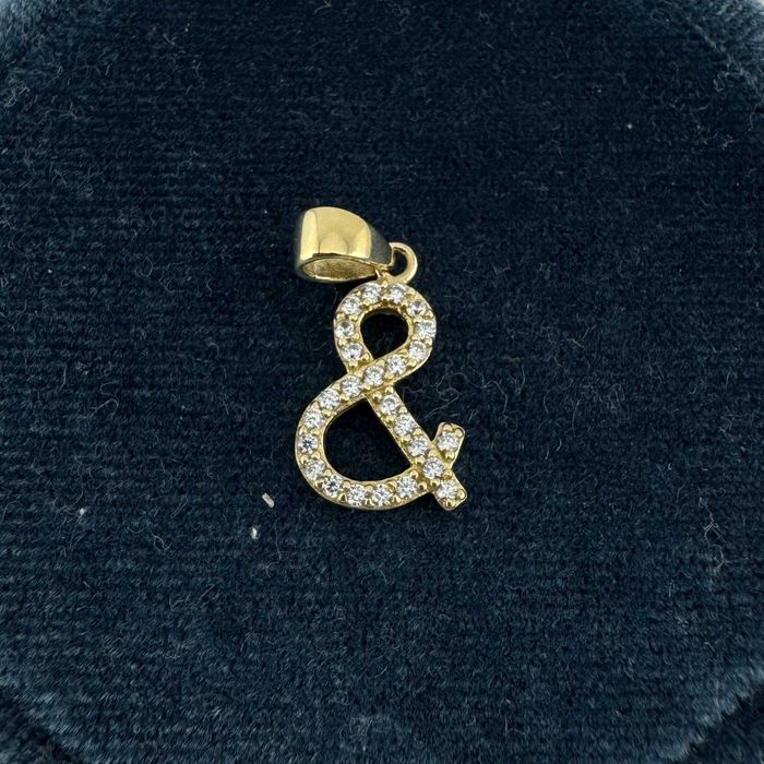 Złota Zawieszka 333 Znak Ampersand & z Cyrkoniami 0.70G | Odnowiona