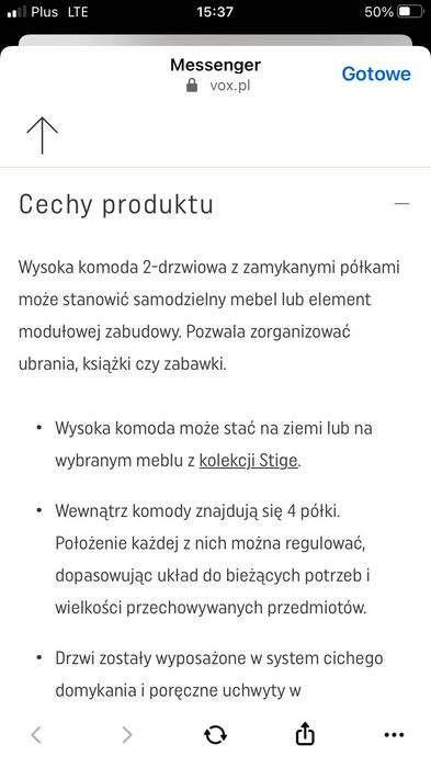 J.Nowa Szafka komoda dziecięca VOX Stige