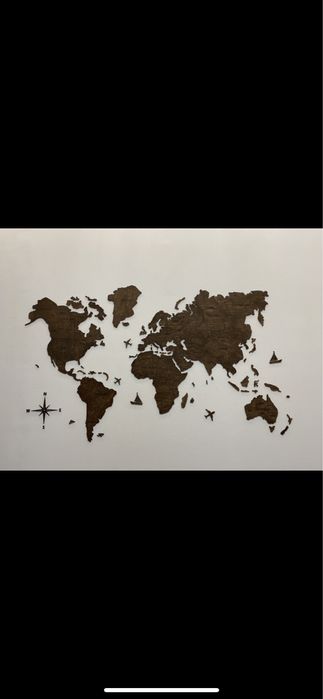 Карта настінна з дерева Enjoy the wood.