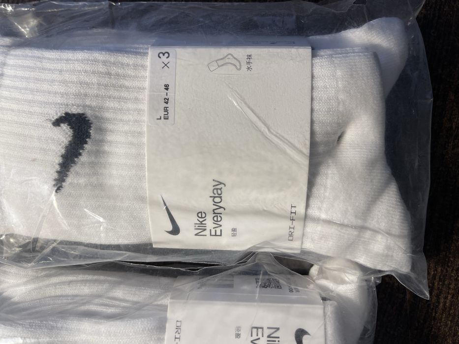 Купити носки Nike білі ОРИГІНАЛ, шкарпетки найк білі, довгі носки, Наи