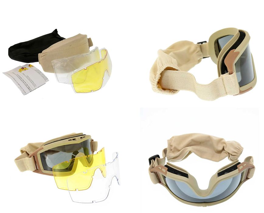 Тактична маска Revision три лінзи Військові балістичні окуляри захисні