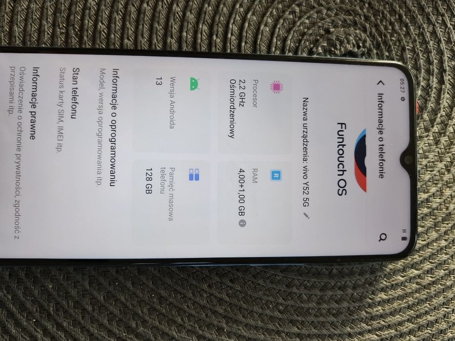 Sprzedam telefon VivoY52 5G