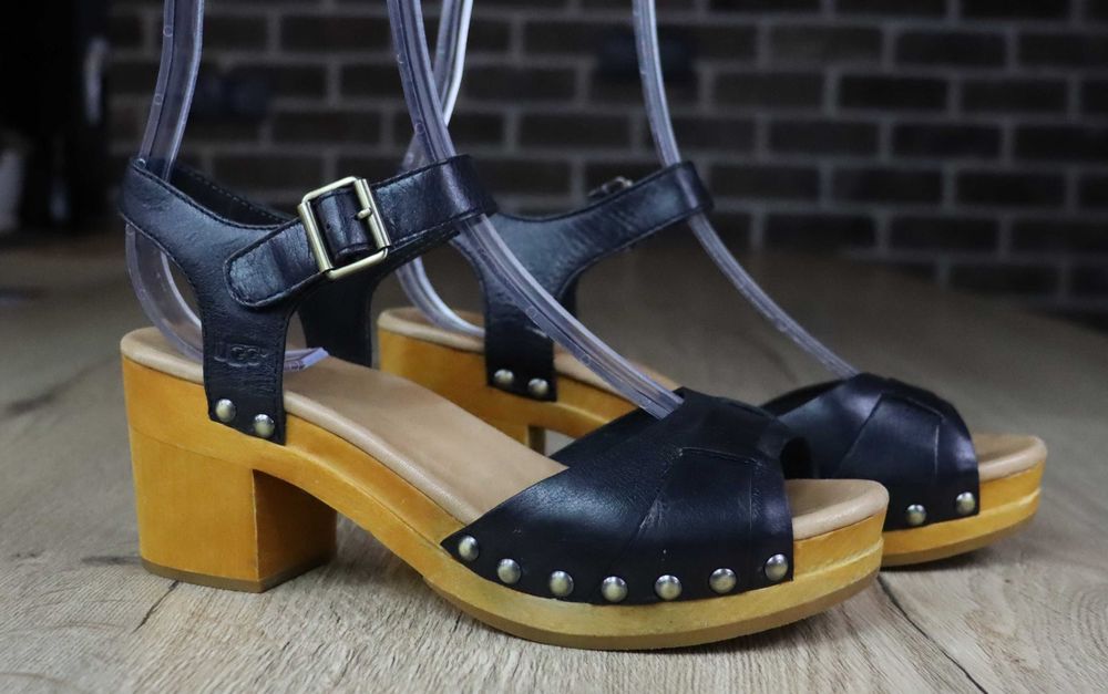 Ugg skórzane damskie sandały drewniaki 37 ( 23,5 cm)