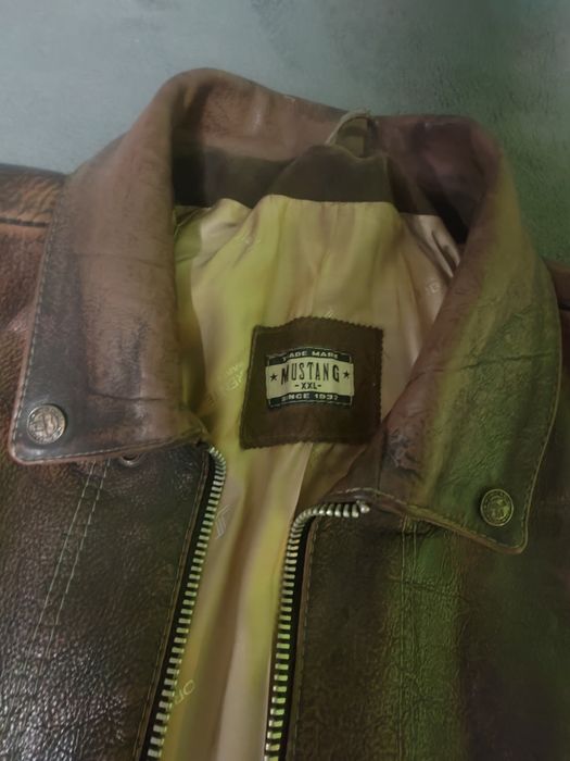 Skórzana kurtka Mustang. Powycierana