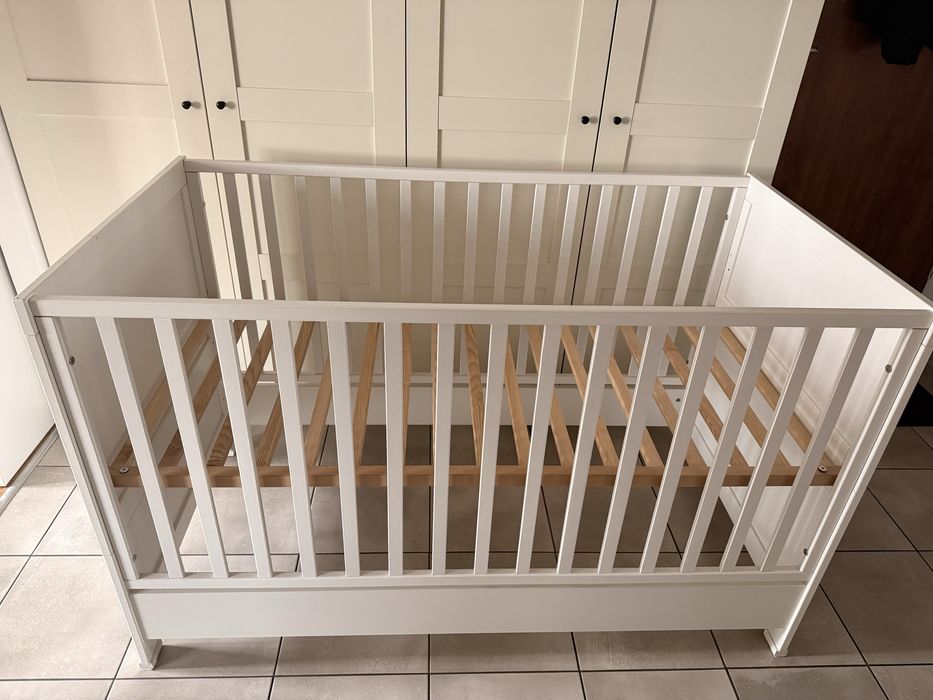 Łóżeczko dziecięce 70x140 z materacem 3 poziomy
