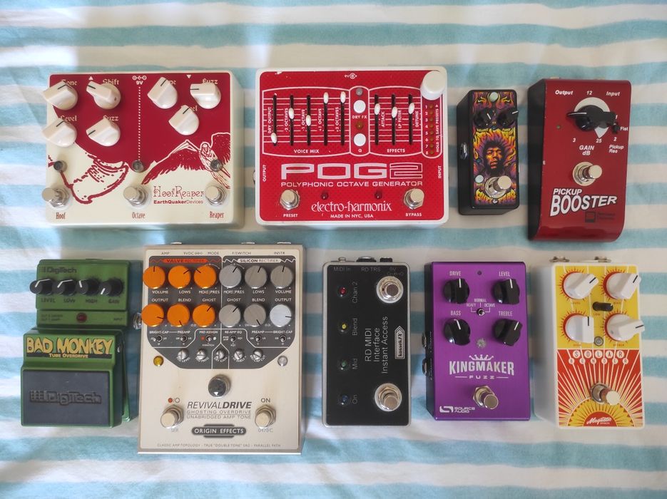 Vários pedais guitarra/baixo