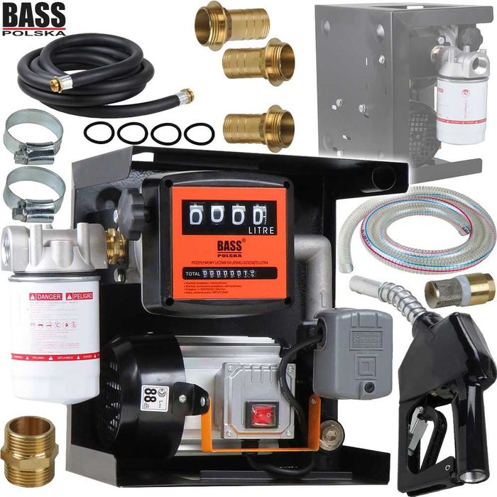 BASS POLSKA Pompa Paliwa Cpn Dystrybutor Oleju 70l + Filtr BP8218