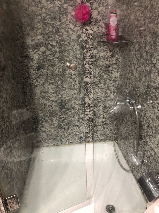 Conjunto poliva e resguardo em vidro vidro