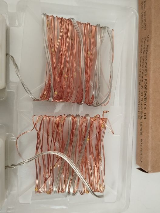 Zestaw lampek LED marki Koopower Basic z miedzianym drucikiem, instrukcją