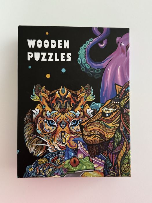Nowe puzzle drewniane mops XL wooden puzzles na prezent